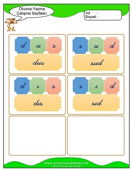 d sesi Hece Kartları